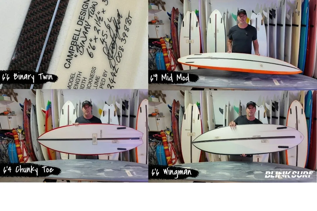 Campbell Designed Binary 6'6 surfboard